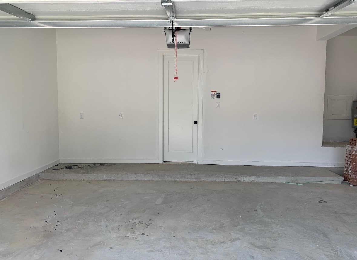 Additional garage area after debris removal in Lubbock, Texas